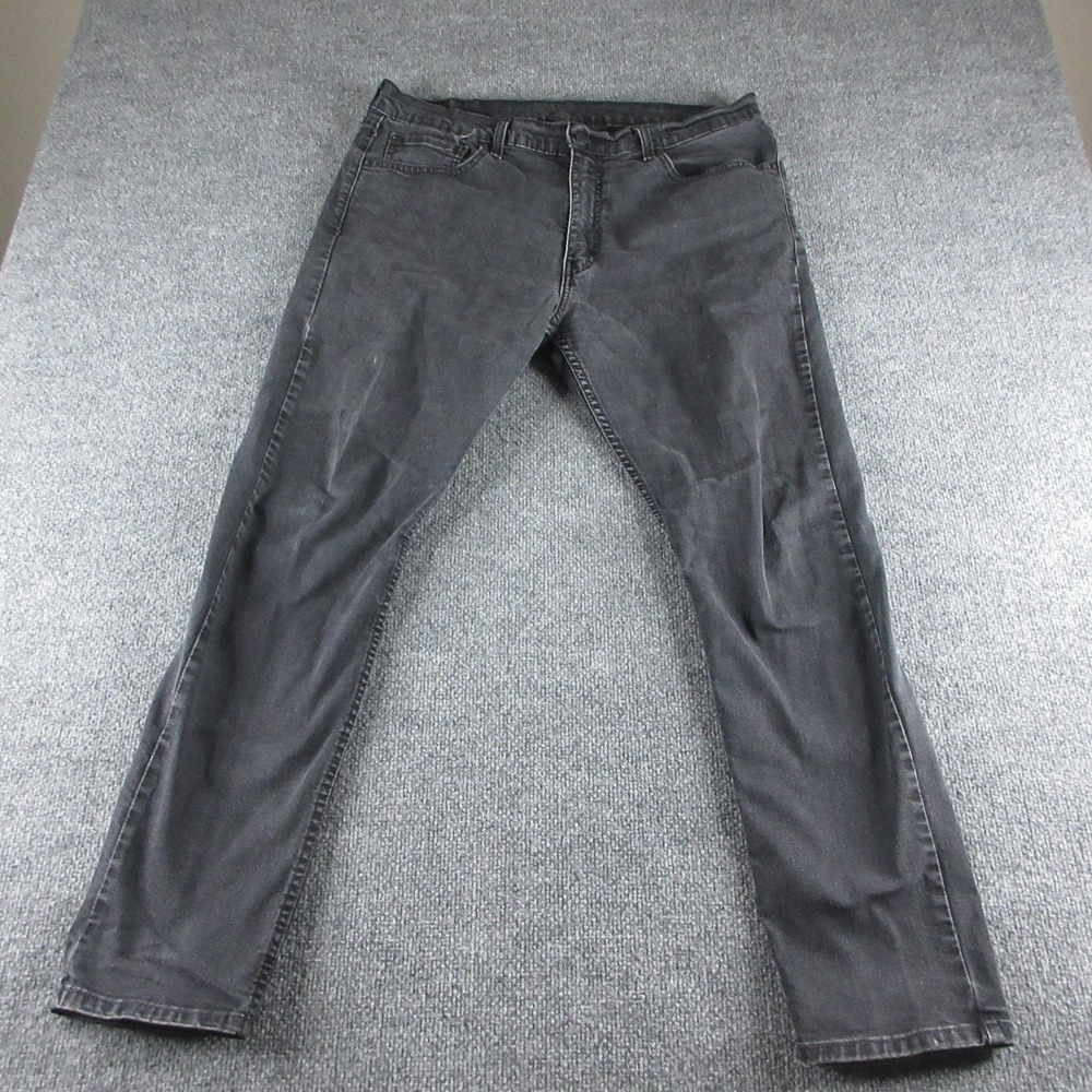 Levis 512‎ Jeans Mens 38x32 Gray Slim Tapered Charcoal Wash Denim Casual Pants